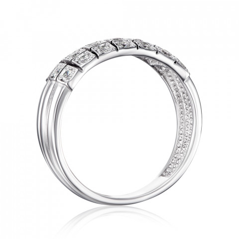 Серебряное кольцо с фианитами (001014/12/1/3)