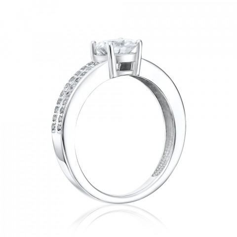 Серебряное кольцо с фианитами (001020/12/1/114)