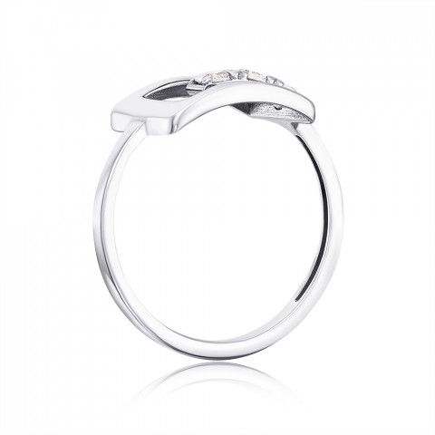 Серебряное кольцо с фианитами (001102/12/1/52)
