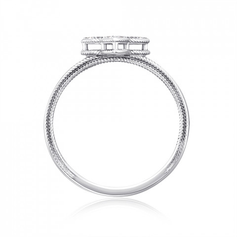 Серебряное кольцо с фианитами (001120/12/1/1)