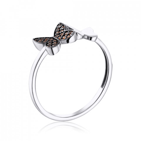 Серебряное кольцо Бабочки с фианитами (001372/12/1/858)