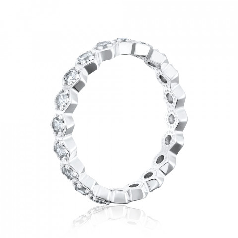 Серебряное кольцо с фианитами (00943/12/1/17)