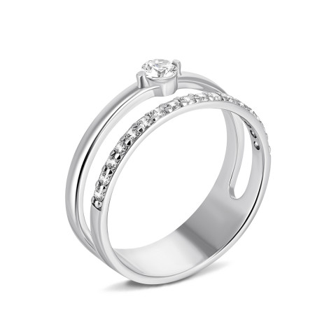 Серебряное кольцо с фианитами (10395)