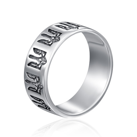 Серебряное кольцо Герб (10408)