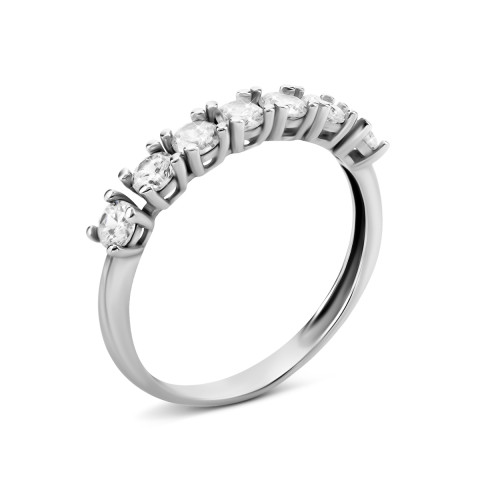 Серебряное кольцо с фианитами (1455К.Rh)