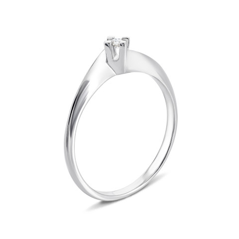 Серебряное кольцо с бриллиантом (150076RW/BW2)