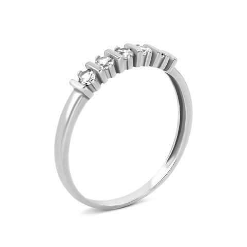 Серебряное кольцо с фианитами (1512К.Rh)