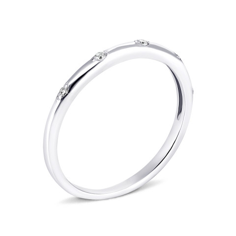 Серебряное кольцо с бриллиантом (1763/1р-BR)