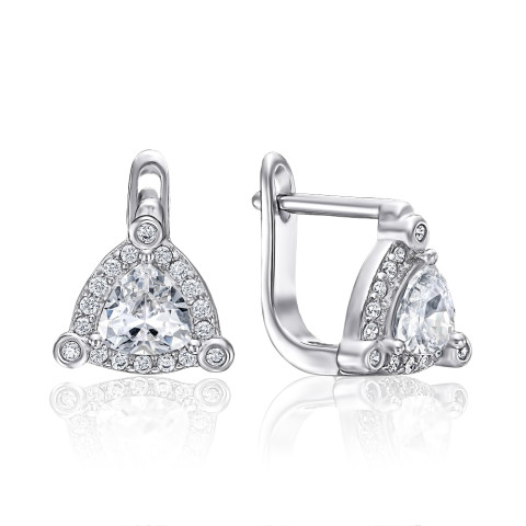 Серебряные серьги с фианитами 1EA103915-E/12/1