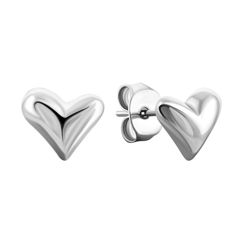 Серебряные серьги-пуссеты Сердце (1EA79423)