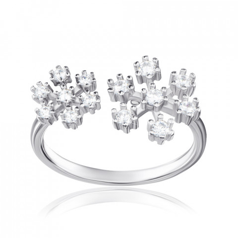 Серебряное кольцо «Снежинка» с фианитами. (1RI38839-R/12/1)