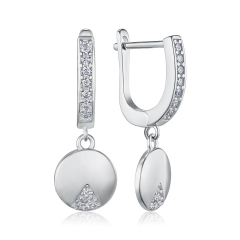 Серебряные серьги с фианитами 2E27319-E/12/1