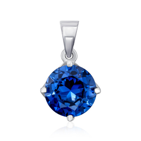 Серебряная подвеска с сапфиром (35157/12/1/2298)
