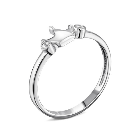 Серебряное кольцо с фианитами (500145-Р)
