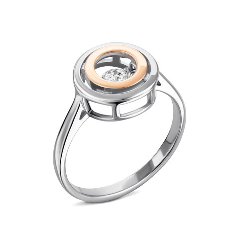  Серебряное кольцо с фианитом (500829-ЗНР)