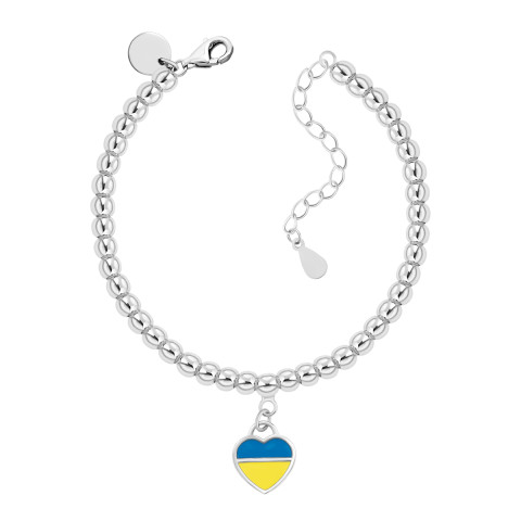 Серебряный браслет с эмалью (550371)