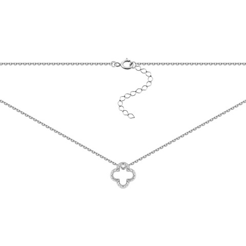 Серебряное колье с фианитами (6507_45)