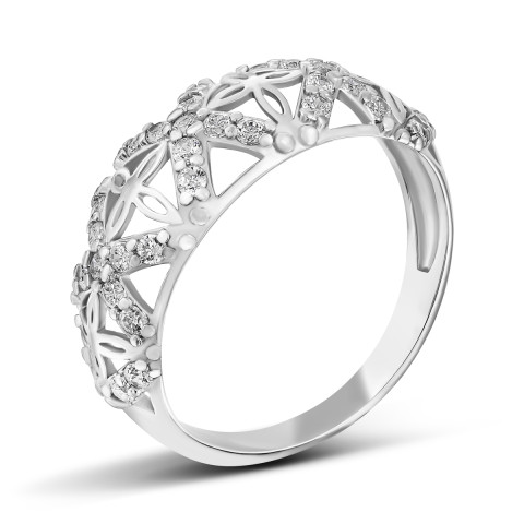 Серебряное кольцо с фианитами (655к/род)