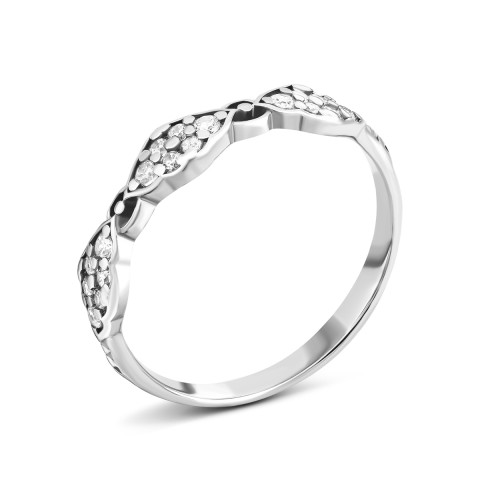Серебряное кольцо с фианитами (691к/род)