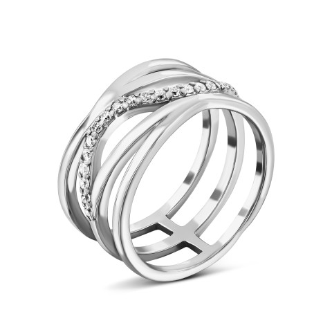 Серебряное кольцо с фианитами (715к/род)