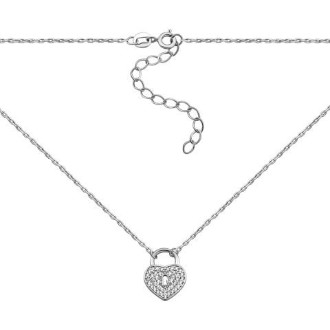 Серебряное колье с фианитами (730/1кол род)