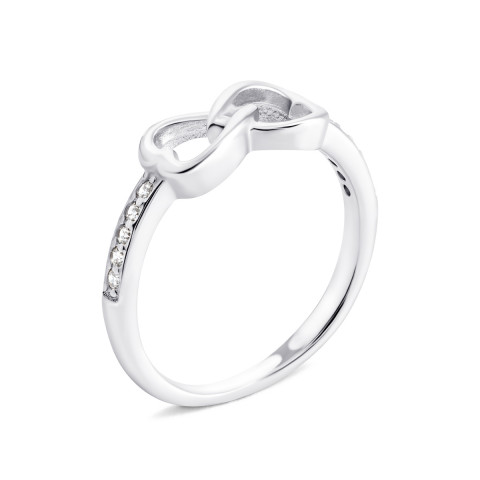 Серебряное кольцо Бесконечность с фианитами (7RI67027)