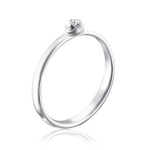 Серебряное кольцо с бриллиантом (810000/12/1/8554)