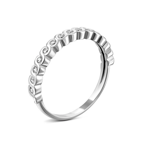 Серебряное кольцо с фианитами (81098б)