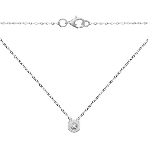 Серебряное колье с бриллиантом (8171р-BR)