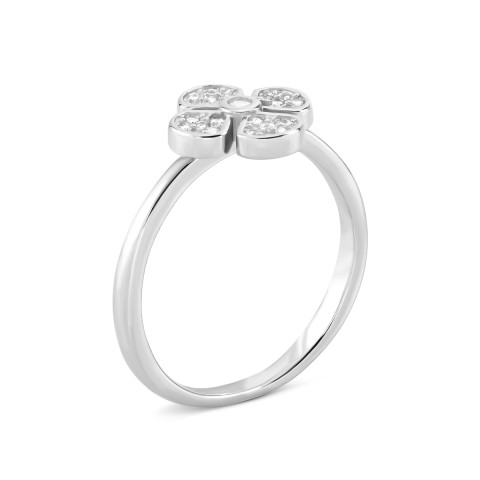 Серебряное кольцо с фианитами (91-0002б)