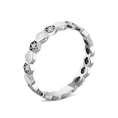 Серебряное кольцо с фианитами (910163б)