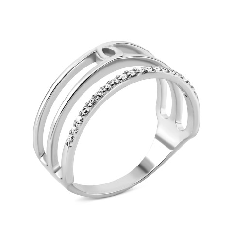 Серебряное кольцо с фианитами (ЛК-0304р)