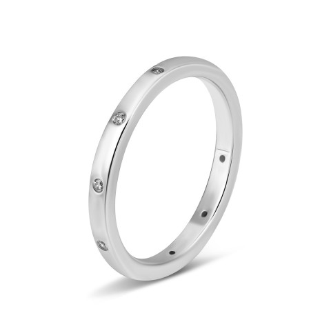 Серебряное кольцо с фианитами (R37675)