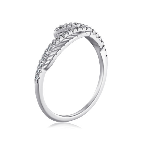 Серебряное кольцо с фианитами A00785-R/12/1