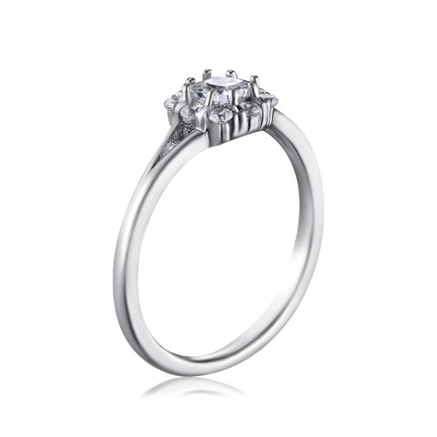 Серебряное кольцо с фианитами A01228-R/12/1