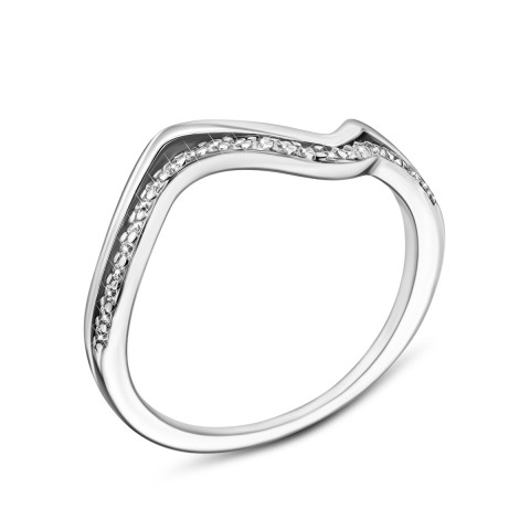 Серебряное кольцо с фианитами (A02409)