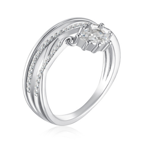 Серебряное кольцо с фианитами A02456-R/12/1