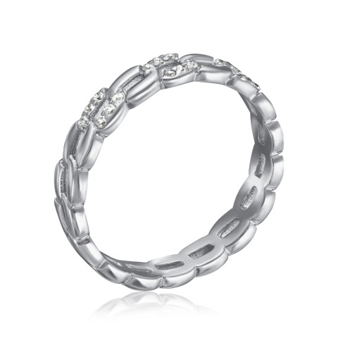 Серебряное кольцо с фианитами A03960-R/12/1