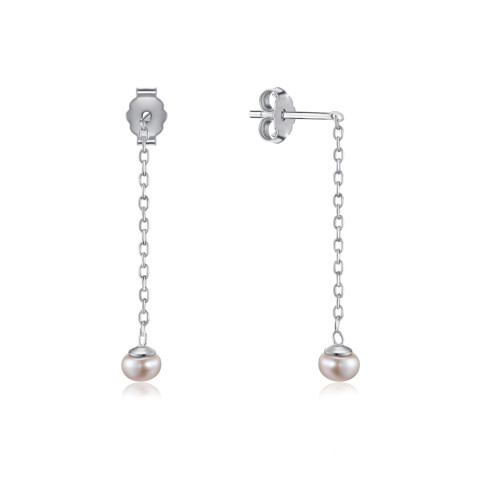 Серебряные серьги с жемчугом AL110010-S-W-VT-E/12/4991