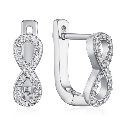 Серебряные серьги Бесконечность B00076-E/12/1