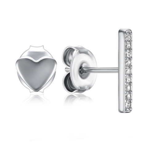 Серебряные серьги с фианитами B01334-E/12/1