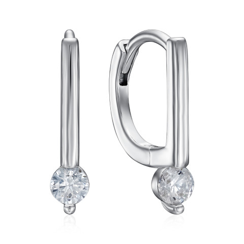 Серебряные серьги с фианитом B01542-E/12/1