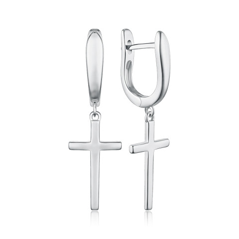 Серебряные серьги-подвески B02082-E/12