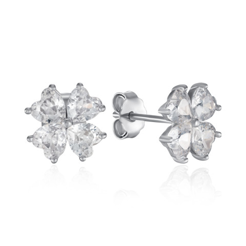 Серебряные серьги с фианитами B05852-E/12/1