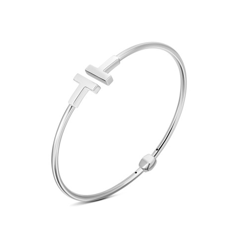 Серебряный жесткий браслет (B38307)