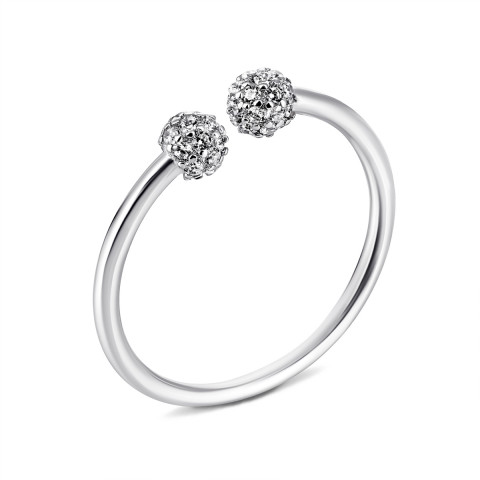 Безразмерное серебряное кольцо с фианитами (К2Ф/292)