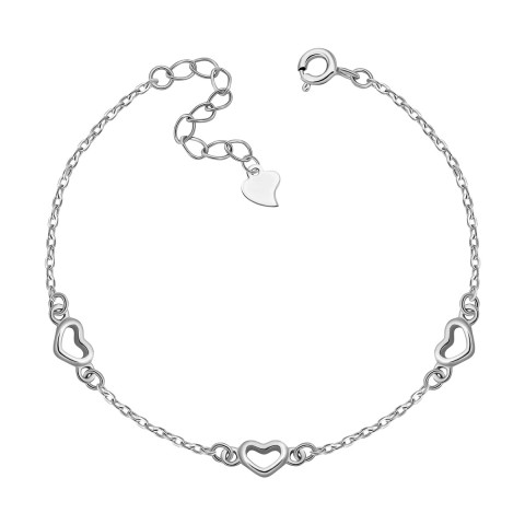 Серебряный браслет Сердца (BR35284)
