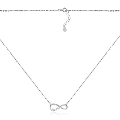 Серебряное колье с фианитами C00167-K/12/1