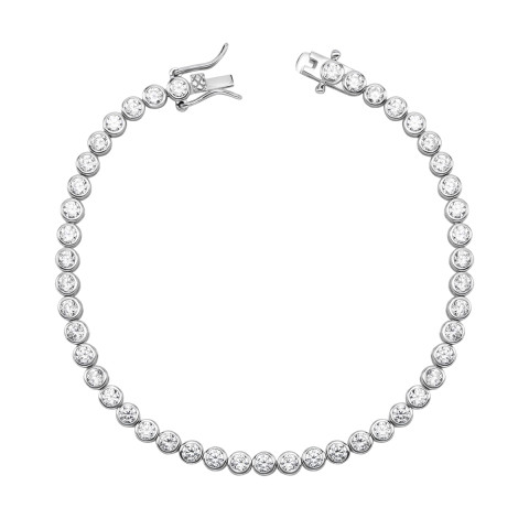 Серебряный браслет с фианитами (D00488)