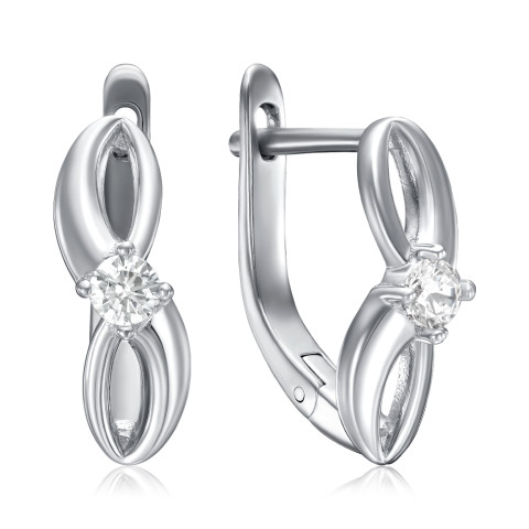 Серебряные серьги с фианитом DE06764-E/12/1